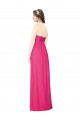Achat Trapèze Sans bretelle Mousseline Longue Robes demoiselle d'honneur