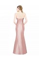 Achat Trapèze Sans bretelle Satiné Stretch Longue Formelles Robes demoiselle d'honneur / Robes de soirée / Robes de bal