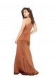 Achat Trapèze Satiné Soyeux Longue Formelles Robes demoiselle d'honneur / Robes de soirée / Robes de bal