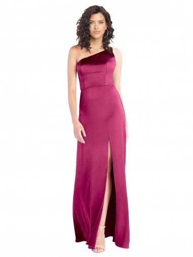 Achat Trapèze Satiné Stretch Longue Formelles Robes demoiselle d'honneur / Robes de soirée / Robes de bal