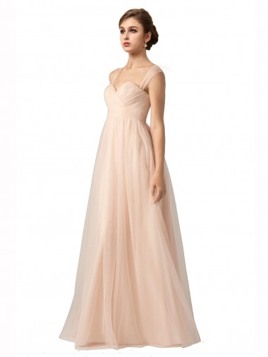 Achat Trapèze Tulle Longue Robes demoiselle d'honneur