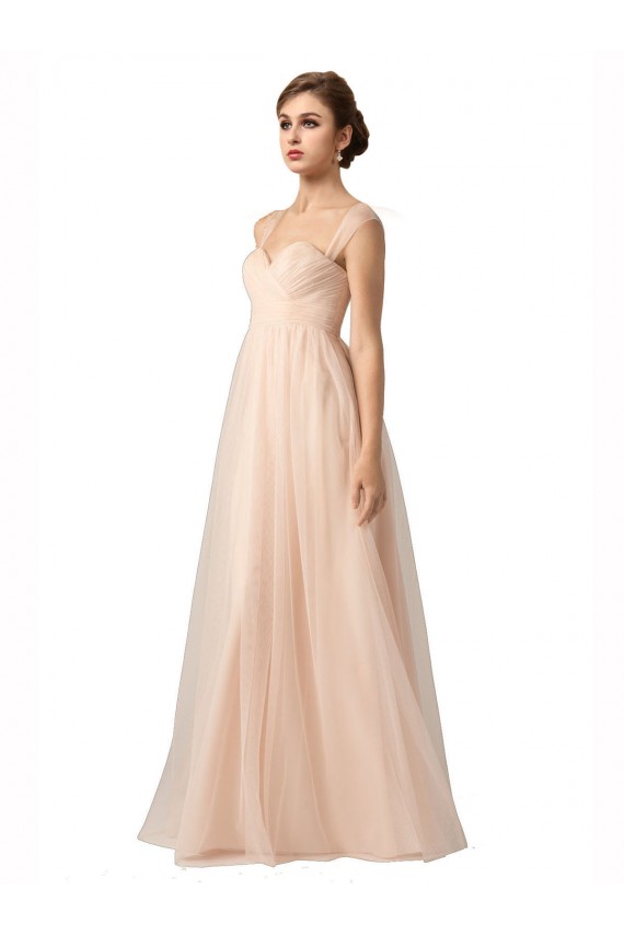 Achat Trapèze Tulle Longue Robes demoiselle d'honneur