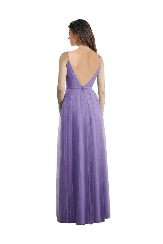Achat Trapèze Tulle Longue Robes demoiselle d'honneur