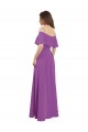 Achat Trapèze Épaule Dénudée Bretelles spaghetti Mousseline Longue Robes demoiselle d'honneur