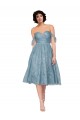 Achat Trapèze Épaule Dénudée Dentelle Courte Robes demoiselle d'honneur / Robes de cocktail