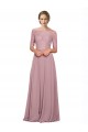 Achat Trapèze Épaule Dénudée Mousseline Dentelle Longue Robes demoiselle d'honneur / Robes de bal