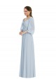 Achat Trapèze Épaule Dénudée Mousseline Longue Formelles Robes demoiselle d'honneur / Robes de soirée