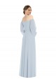 Achat Trapèze Épaule Dénudée Mousseline Longue Formelles Robes demoiselle d'honneur / Robes de soirée