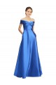 Achat Trapèze Épaule Dénudée Satiné Longue Formelles Robes demoiselle d'honneur / Robes de soirée / Robes de bal