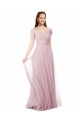 Achat Trapèze Épaule Dénudée Tulle Longue Robes demoiselle d'honneur