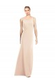 Achat Trompette Bateau Crêpe Stretch Longue Robes demoiselle d'honneur / Robes de bal