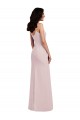 Achat Trompette Bretelles spaghetti Crêpe Stretch Longue Formelles Robes demoiselle d'honneur / Robes de soirée / Robes de bal