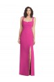 Achat Trompette Col Carré Crêpe Stretch Longue Robes demoiselle d'honneur / Robes de bal