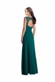 Achat Vert Chasseur Trapèze Col V Mousseline Dentelle Longue Robes demoiselle d'honneur