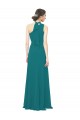 Achat Vert Chasseur Trapèze Mousseline Longue Robes demoiselle d'honneur