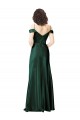 Achat Vert Chasseur Trapèze Épaule Dénudée Bretelles spaghetti Satiné Stretch Longue Formelles Robes demoiselle d'honneur / Robes de soirée / Robes de bal
