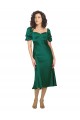 Achat Vert Chasseur Trapèze midi Satiné Soyeux Courte Robes demoiselle d'honneur / Robes de soirée / Robes de bal