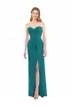 Achat Vert Chasseur Trompette Sans bretelle Mousseline Longue Robes demoiselle d'honneur