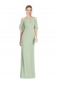 Achat Vert Sauge Sirène Licou Mousseline Longue Robes demoiselle d'honneur