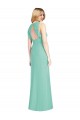 Achat Vert de jade Sirène Col bijou Mousseline Longue Robes demoiselle d'honneur