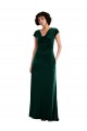 Achat Vert foncé Trapèze Velours Stretch Longue Robes demoiselle d'honneur / Robes de bal