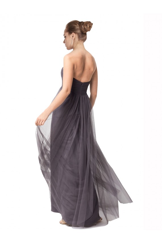 Achat Vintage Rose Trapèze Tulle Longue Robes demoiselle d'honneur