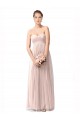 Achat Vintage Rose Trapèze Tulle Longue Robes demoiselle d'honneur