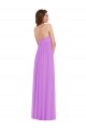 Achat Violet Trapèze Mousseline Longue Robes demoiselle d'honneur